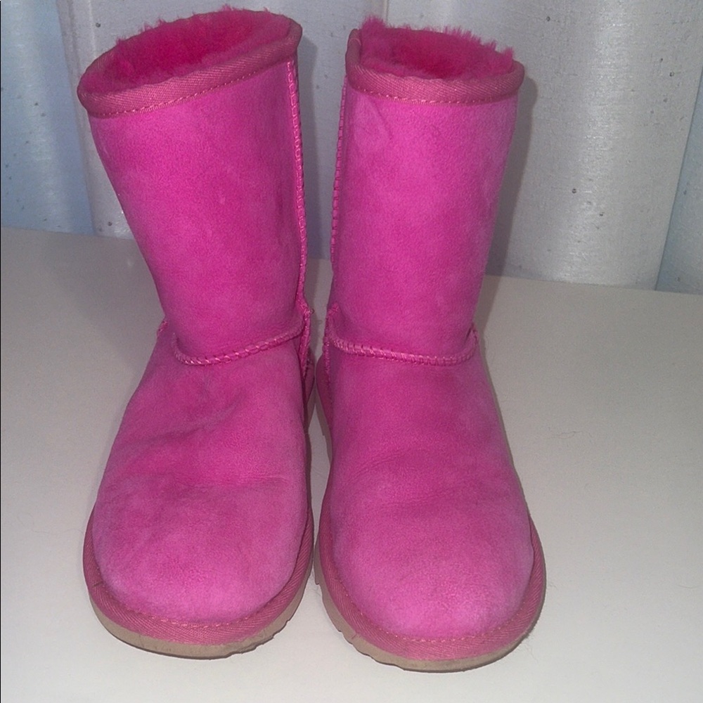 Pink Shearling Boots